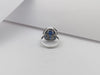 SJ6091 - Blue Sapphire with Diamond Ring Set in 18 Karat White Gold Settings