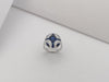 SJ6091 - Blue Sapphire with Diamond Ring Set in 18 Karat White Gold Settings