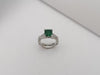 SJ1177 - Emerald with Diamond Ring Set in Platinum 950 Settings