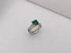 SJ1177 - Emerald with Diamond Ring Set in Platinum 950 Settings