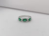 JR0643S - Emerald & Diamond Ring Set in 18 Karat White Gold Setting