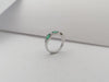 JR0643S - Emerald & Diamond Ring Set in 18 Karat White Gold Setting