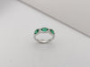 JR0643S - Emerald & Diamond Ring Set in 18 Karat White Gold Setting