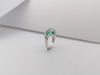 JR0643S - Emerald & Diamond Ring Set in 18 Karat White Gold Setting
