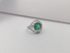 JR0233P - Emerald & Diamond Ring Set in 18 Karat White Gold Setting