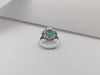 JR0233P - Emerald & Diamond Ring Set in 18 Karat White Gold Setting