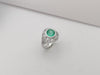 JR0233P - Emerald & Diamond Ring Set in 18 Karat White Gold Setting