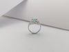 JR0233P - Emerald & Diamond Ring Set in 18 Karat White Gold Setting