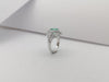 JR0233P - Emerald & Diamond Ring Set in 18 Karat White Gold Setting