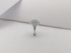 JR0233P - Emerald & Diamond Ring Set in 18 Karat White Gold Setting