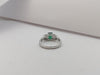 JR1154T - Emerald & Diamond Ring Set in 18 Karat White Gold Setting