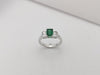 JR1154T - Emerald & Diamond Ring Set in 18 Karat White Gold Setting