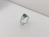 JR1154T - Emerald & Diamond Ring Set in 18 Karat White Gold Setting