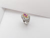 SJ2006 - Pink Sapphire with Yellow Diamond and Diamond Ring Set in 18 Karat White Gold