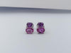 SJ1139 - Pink Sapphire, Purple Sapphire and Diamond Earrings Set in 18 Karat White Gold