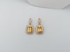 JE0125Q - Imperial Topaz & Diamond Earrings Set in 18 Karat Rose Gold Setting