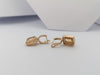 JE0125Q - Imperial Topaz & Diamond Earrings Set in 18 Karat Rose Gold Setting
