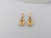 JE0125Q - Imperial Topaz & Diamond Earrings Set in 18 Karat Rose Gold Setting