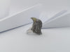 SJ1276 - Brown Diamond, Yellow Diamond, Diamond and Eagle Ring in 18K White Gold