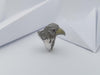SJ1276 - Brown Diamond, Yellow Diamond, Diamond and Eagle Ring in 18K White Gold