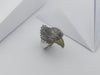 SJ1276 - Brown Diamond, Yellow Diamond, Diamond and Eagle Ring in 18K White Gold