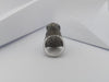 SJ1276 - Brown Diamond, Yellow Diamond, Diamond and Eagle Ring in 18K White Gold