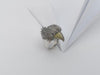 SJ1276 - Brown Diamond, Yellow Diamond, Diamond and Eagle Ring in 18K White Gold