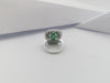 SJ1400 - Emerald with Diamond Ring Set in 18 Karat White Gold Settings