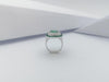SJ1400 - Emerald with Diamond Ring Set in 18 Karat White Gold Settings