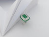 SJ1400 - Emerald with Diamond Ring Set in 18 Karat White Gold Settings