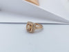 SJ1326 - Imperial Topaz with Brown Diamond Ring Set in 18 Karat Rose Gold Settings