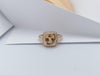 SJ1326 - Imperial Topaz with Brown Diamond Ring Set in 18 Karat Rose Gold Settings