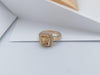 SJ1326 - Imperial Topaz with Brown Diamond Ring Set in 18 Karat Rose Gold Settings