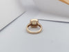 SJ1326 - Imperial Topaz with Brown Diamond Ring Set in 18 Karat Rose Gold Settings