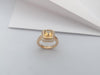 SJ1326 - Imperial Topaz with Brown Diamond Ring Set in 18 Karat Rose Gold Settings