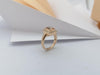 SJ1326 - Imperial Topaz with Brown Diamond Ring Set in 18 Karat Rose Gold Settings