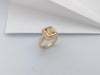 SJ1326 - Imperial Topaz with Brown Diamond Ring Set in 18 Karat Rose Gold Settings