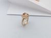 SJ1326 - Imperial Topaz with Brown Diamond Ring Set in 18 Karat Rose Gold Settings