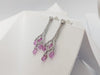 SJ1146 - Pink Sapphire with Diamond Earrings Set in 18 Karat White Gold Settings
