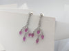 SJ1146 - Pink Sapphire with Diamond Earrings Set in 18 Karat White Gold Settings