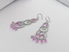 SJ1235 - Pink Sapphire with Diamond Earrings Set in 18 Karat White Gold Settings