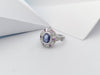 SJ2945 - Blue Sapphire with Pink Sapphire and Diamond Ring set in 18 Karat White Gold