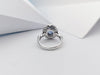 SJ2945 - Blue Sapphire with Pink Sapphire and Diamond Ring set in 18 Karat White Gold