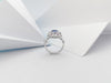 SJ2945 - Blue Sapphire with Pink Sapphire and Diamond Ring set in 18 Karat White Gold