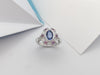 SJ2945 - Blue Sapphire with Pink Sapphire and Diamond Ring set in 18 Karat White Gold