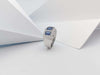 SJ2248 - Blue Sapphire with Diamond Ring Set in 18 Karat White Gold Settings