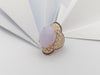 SJ2069 - Lavender Jade with Diamond and Blue Sapphire Ring Set 18 Karat Rose Gold Setting