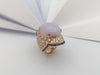SJ2069 - Lavender Jade with Diamond and Blue Sapphire Ring Set 18 Karat Rose Gold Setting