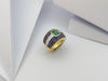SJ1230 - Emerald with Blue Sapphire with Diamond Ring Set in 18 Karat Gold Settings