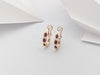 SJ2905 - Ruby with Diamond Earrings Set in 18 Karat Rose Gold Settings